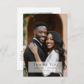 Wedding Afro-Amerikaanse 2 foto Dank u Bedankkaart (Voorkant / Achterkant)