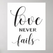 Wedding Aisle Signs - 1 Corinthians 13 Poster (Voorkant)