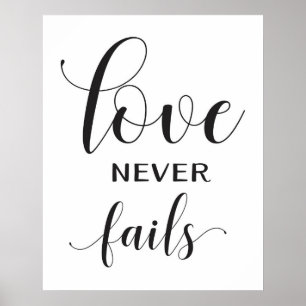 Wedding Aisle Signs - 1 Corinthians 13 Poster