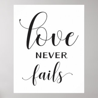 Wedding Aisle Signs - 1 Corinthians 13 Poster