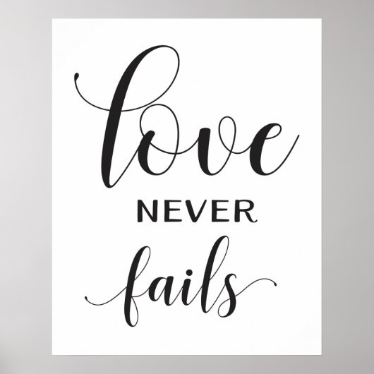 Wedding Aisle Signs - 1 Corinthians 13 Poster (Voorkant)