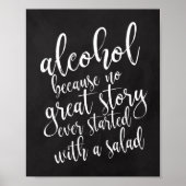 Wedding Alcohol 8 x 10 Chalkboard Poster (Voorkant)