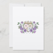 Wedding Alice in Wonderland Cheshire Cat & Florals Kaart (Achterkant)