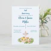 Wedding and anniversary invitation kaart (Staand voorkant)