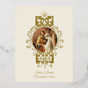 Wedding Angelus Prayer Betrothal Virgin Mary Folie Uitnodiging Briefkaart
