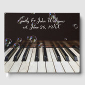 Wedding Anniversary Bubbles on Piano Keys Gastenboek (Voorkant)