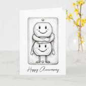 Wedding Anniversary Electrical Socket  Kaart (Gele Bloem)