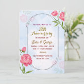 Wedding Anniversary Invitations  Kaart (Staand voorkant)