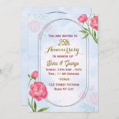 Wedding Anniversary Invitations  Kaart (Voorkant / Achterkant)