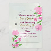 Wedding Anniversary Invitations  Kaart (Voorkant / Achterkant)