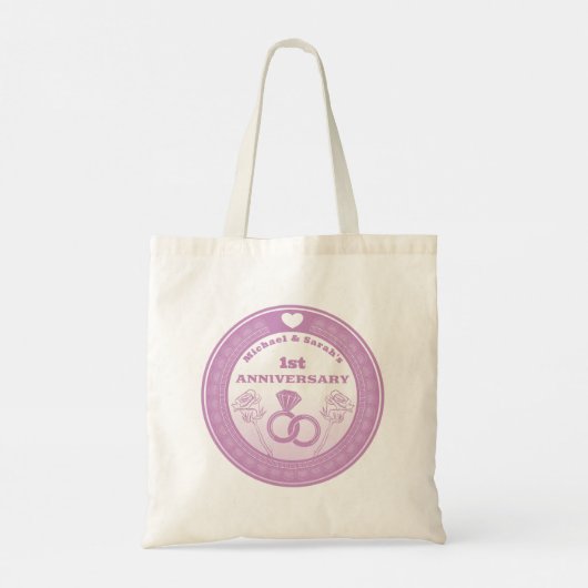 Wedding anniversary Lace look change the year Tote Bag (Achterkant)