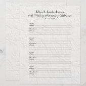 Wedding Anniversary Party Guest Book Sign-In Page (Voorkant / Achterkant)