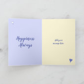 Wedding Anniversary Purple and cream photo Kaart (Binnen)