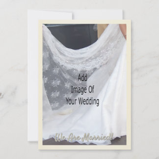 Wedding Announcement Card Champagne Glasses Kaart