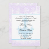 Wedding Antiek Lavender Damask Chandelier Kaart (Voorkant / Achterkant)