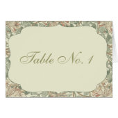 Wedding Antiek tafel Kaart (Voorkant Horizontaal)