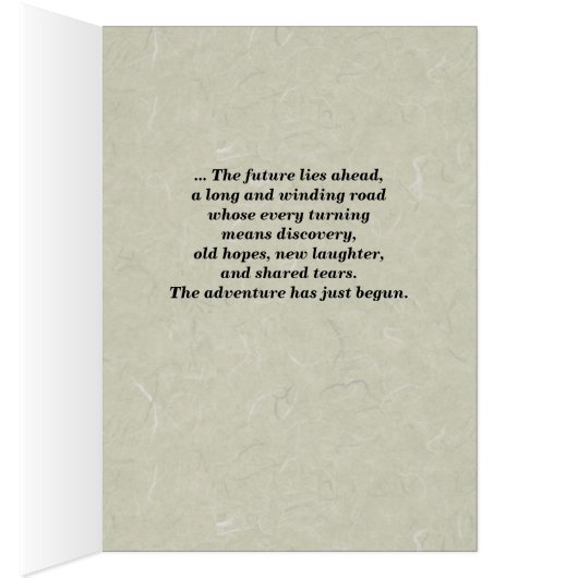 Wedding, Apache Blessing, Tan Grey Wenskaart (Binnen (Rechts))