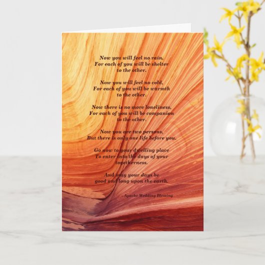 Wedding Apache Blessing voelt geen regen in v2 Kaart (Gele Bloem)