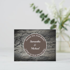 Wedding appreciation Rustic Driftwood Bedankt Briefkaart