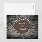 Wedding appreciation Rustic Driftwood Bedankt Briefkaart (Voorkant / Achterkant)