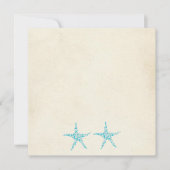 Wedding Aqua Turquoise Starfish Beach Kaart (Voorkant)
