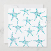 Wedding Aqua Turquoise Starfish Beach Kaart (Voorkant)