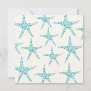 Wedding Aqua Turquoise Starfish Beach Kaart