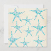 Wedding Aqua Turquoise Starfish Invitation Kaart (Voorkant)