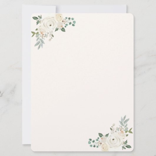 Wedding Arch en Rozen Cream Gold Bewaar de datum Save The Date (Achterkant)