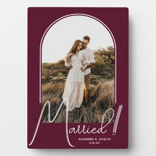 Wedding Arch Photo Burgundy Fotoplaat (voorkant)