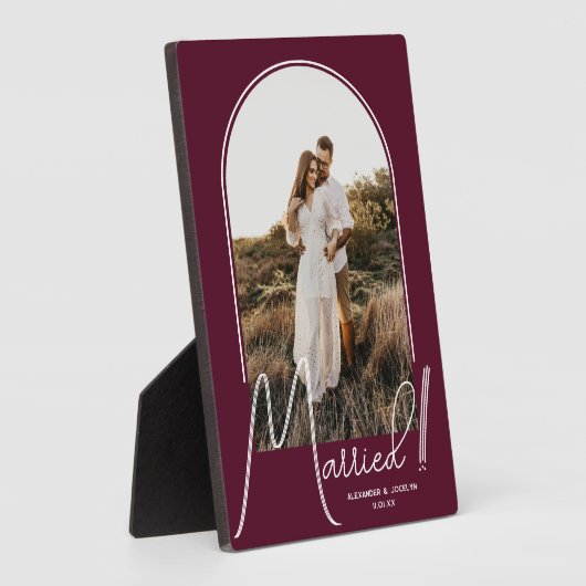 Wedding Arch Photo Burgundy Fotoplaat (Zijkant)