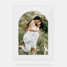 Wedding Arched Photo Welcome Sign Acryl Bord