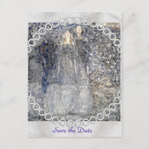 Wedding Art Nouveau Silver Apples MacDonald 1912 Aankondigingskaart