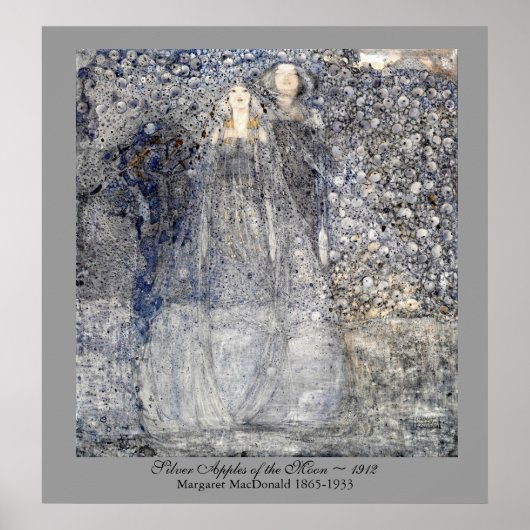 Wedding Art Nouveau Silver Apples MacDonald 1912 Poster (Voorkant)