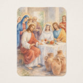 Wedding at Cana Catholic Marriage Blessing Invitat Visitekaartje (Voorkant)