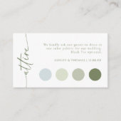 Wedding Attire Enclosure Card Informatiekaartje (Voorkant)