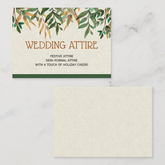 Wedding Attire Informatiekaartje (Voorkant / Achterkant)