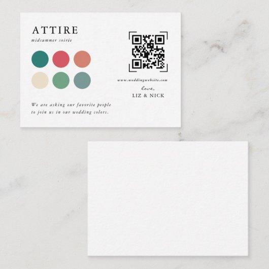 Wedding Attire | QR-codescan Informatiekaartje (Voorkant / Achterkant)