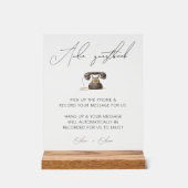 Wedding audio guestbook acrylic sign acryl bord (Voorkant)