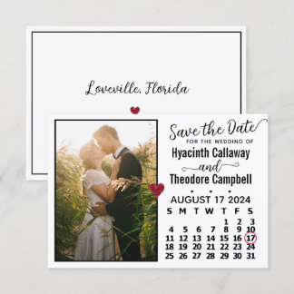 Wedding August 2024 - kalender - Aangepaste foto w Save The Date