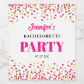 Wedding Bachelorette Glam Dots Wijn Etiket (Enkel label)