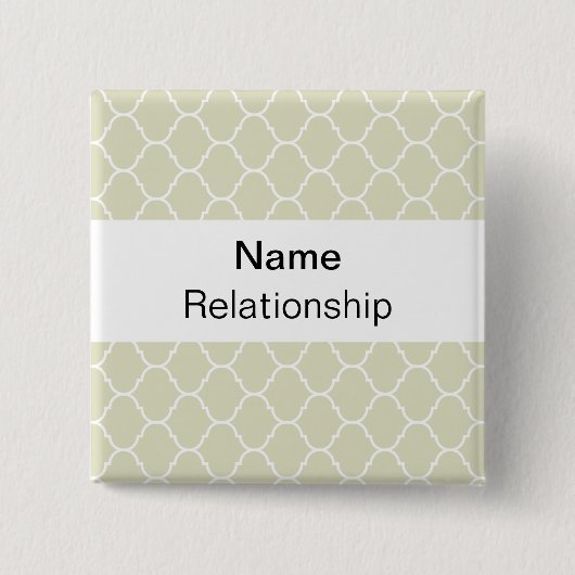 Wedding Badge (sans serif) Vierkante Button 5,1 Cm (Voorkant)