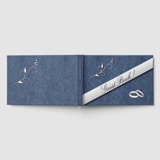 Wedding Bands Denim Blue Wedding Gastenboek (Volledig)