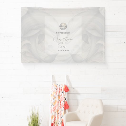 Wedding Banner Custom Dolphin Theme (Insitu)