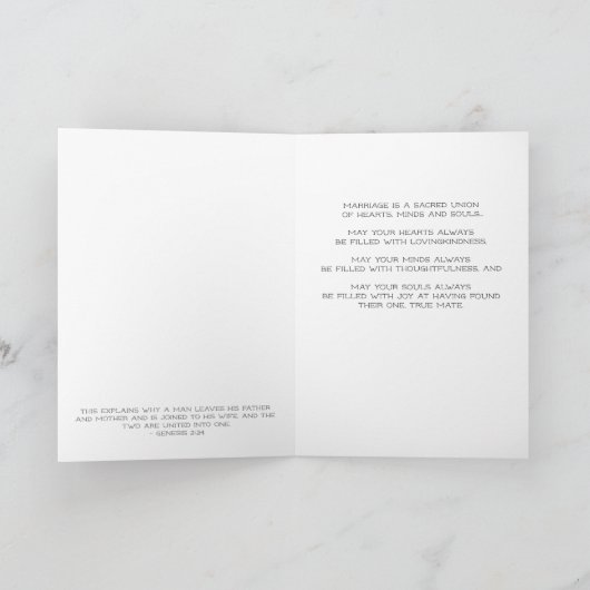 Wedding Banner Monogrammed Gefeliciteerd Kaart (Binnen)