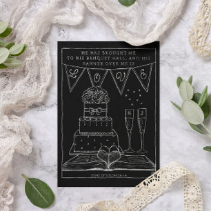 Wedding Banner Monogrammed Gefeliciteerd Kaart