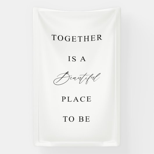 Wedding Banner “Together Is a Beautiful Place" (Verticaal)