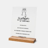 Wedding Bar Menu Acryl Teken Bord (Hoek)
