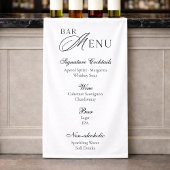 Wedding Bar Menu | Modern Black & White Sign Spandoek