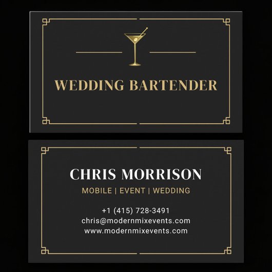 Wedding Bartender Professional Visitekaartje